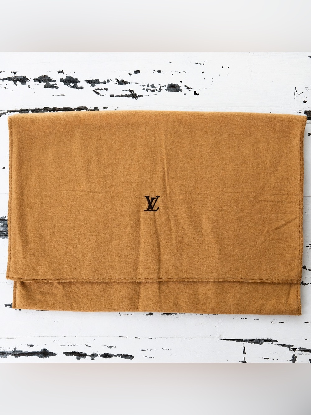 Vintage Louis Vuitton Flap Dust Bag 15” x 10” Tan Storage Pouch